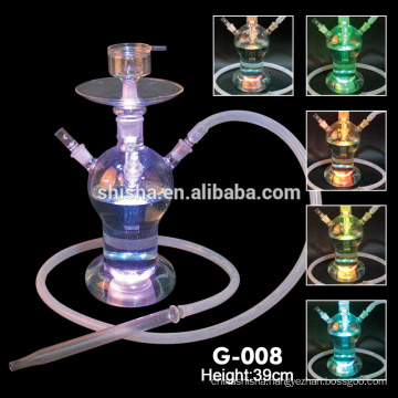 wholesale glass hookah shisha with LED